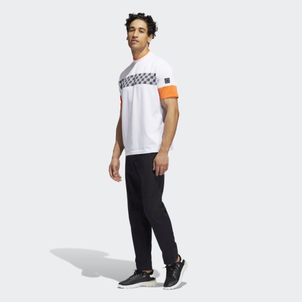 Polo Blanc à Carreaux Adicross Adidas