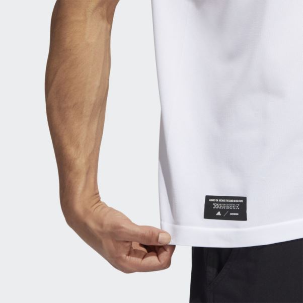 Polo Blanc à Carreaux Adicross Adidas