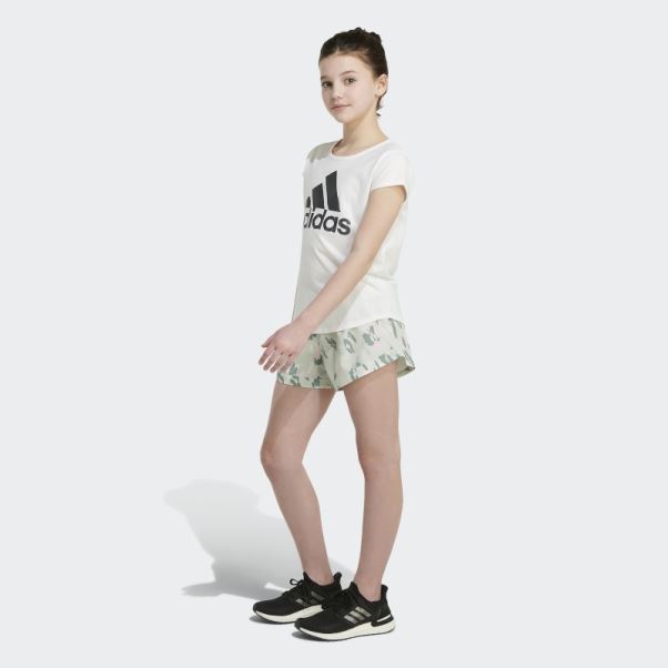 Adidas Short Vert Tissé à Imprimé Allover