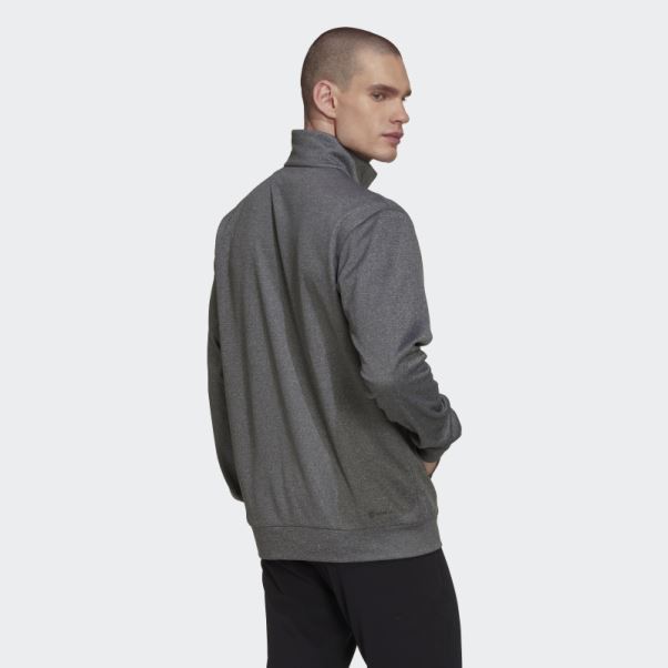 Aeroready Game And Go Petit Logo Demi-zip Top Adidas Gris