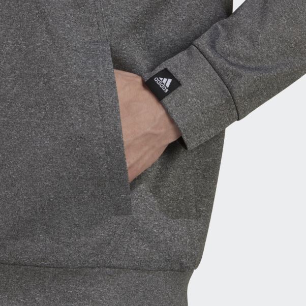 Aeroready Game And Go Petit Logo Demi-zip Top Adidas Gris