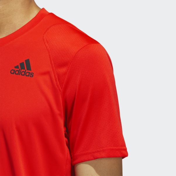 T-shirt Adidas Club De Tennis Orange Vif à 3 Bandes