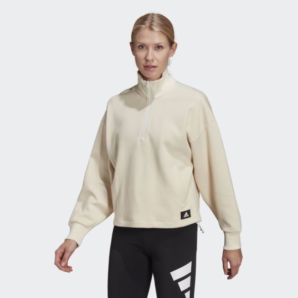 Sweat-shirt à Fermeture éclair Adidas Future Icons Non Teint