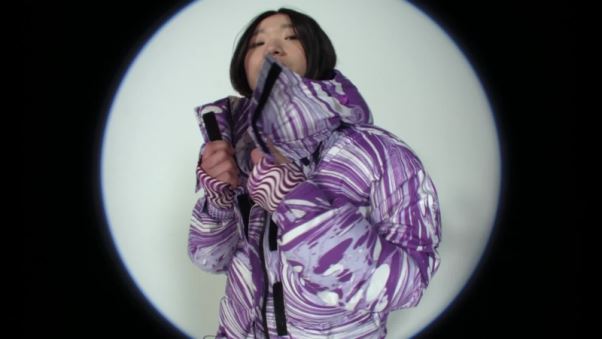 Veste D'hiver Matelassée Imprimée Adidas By Stella Mccartney Blanche Mode