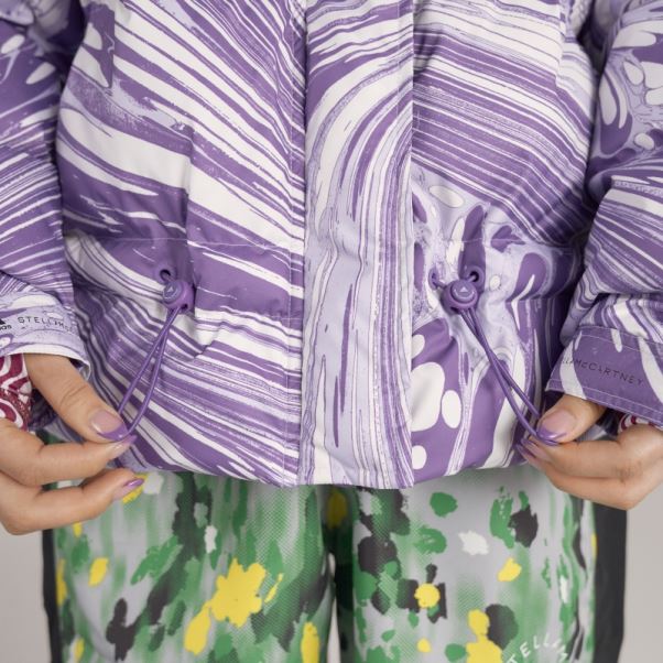 Veste D'hiver Matelassée Imprimée Adidas By Stella Mccartney Blanche Mode