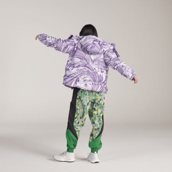 Veste D'hiver Matelassée Imprimée Adidas By Stella Mccartney Blanche Mode