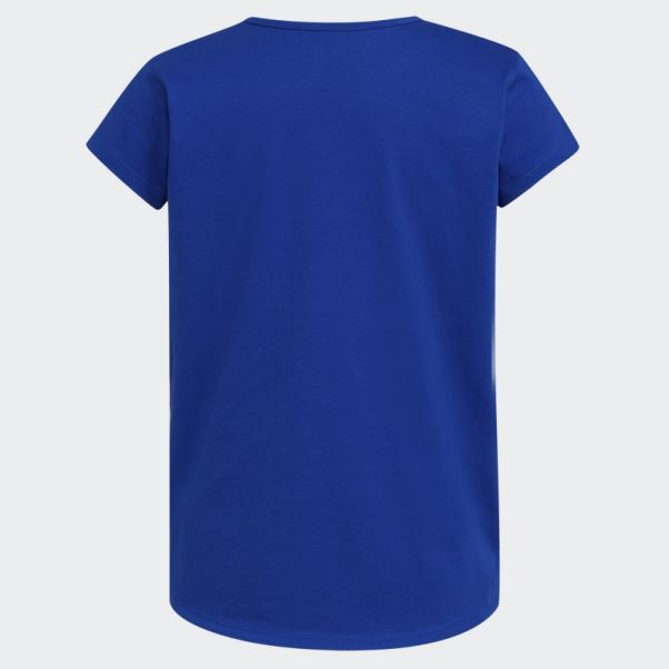 T-shirt Bleu Royal à Manches Courtes Adidas