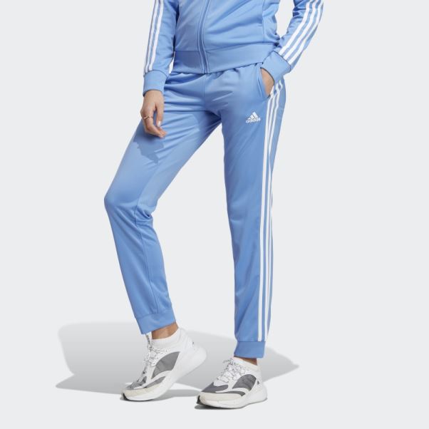 Pantalon De Survêtement Adidas Primegreen Essentials Warm-up Slim Tapered 3-stripes Bleu