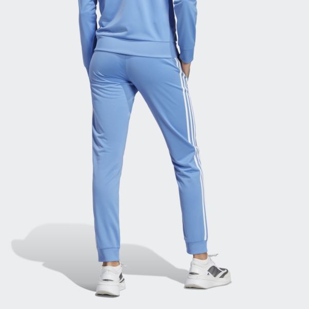 Pantalon De Survêtement Adidas Primegreen Essentials Warm-up Slim Tapered 3-stripes Bleu