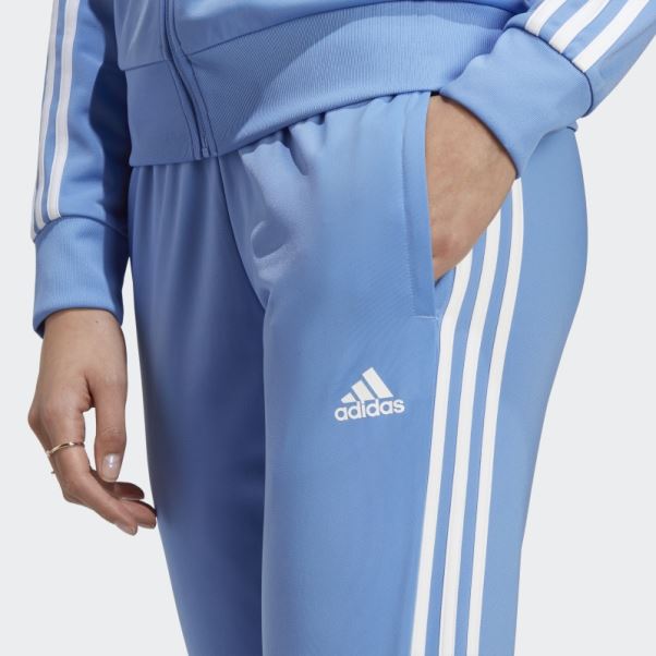 Pantalon De Survêtement Adidas Primegreen Essentials Warm-up Slim Tapered 3-stripes Bleu