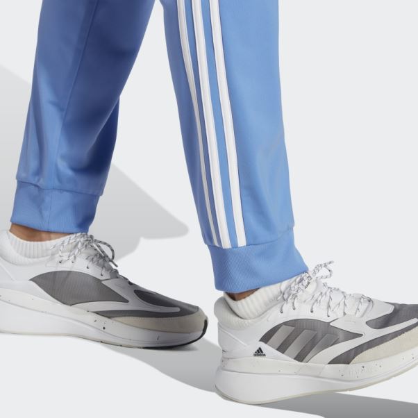 Pantalon De Survêtement Adidas Primegreen Essentials Warm-up Slim Tapered 3-stripes Bleu