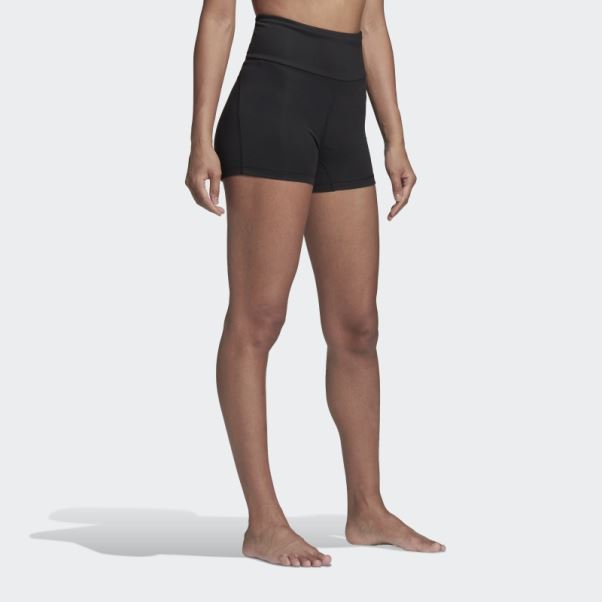 Adidas Yoga Essentials Legging Court Taille Haute Noir