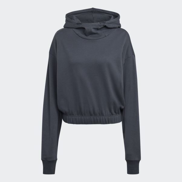 Sweat à Capuche Court Adidas Studio Lounge Carbone