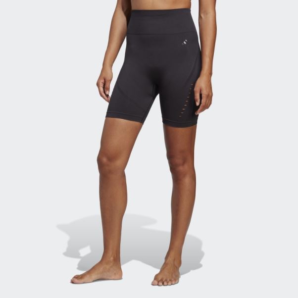 Yoga Studio Aeroknit Bike Short Leggings Noir Adidas