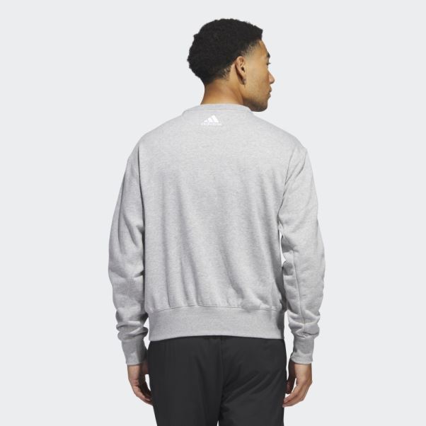 Sweat Ras Du Cou Vintage Islanders Gris Moyen Adidas