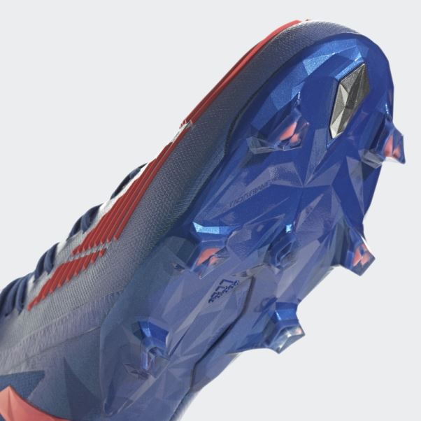 Adidas Predator Edge.1 Chaussures De Sol Ferme Bleues Haute Résolution