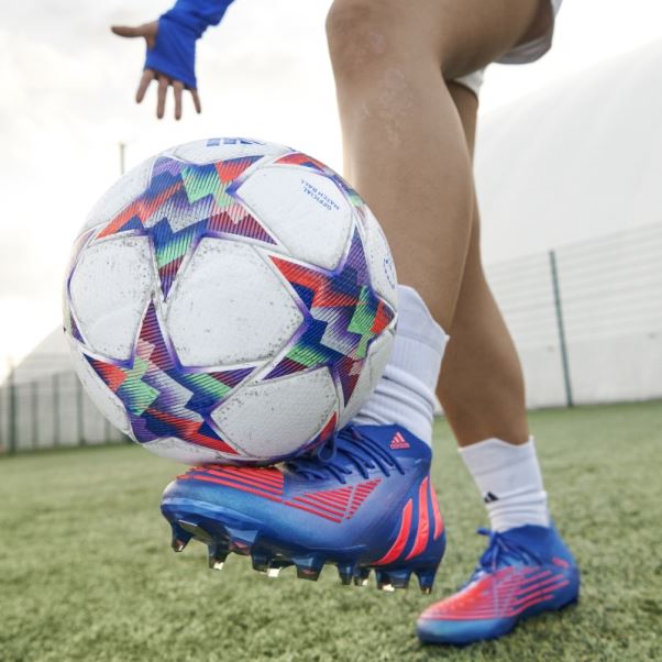 Adidas Predator Edge.1 Chaussures De Sol Ferme Bleues Haute Résolution
