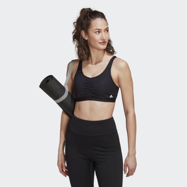 Soutien-gorge Noir à Maintien Moyen Adidas Coreessentials