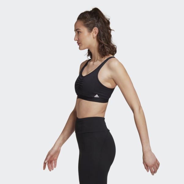 Soutien-gorge Noir à Maintien Moyen Adidas Coreessentials