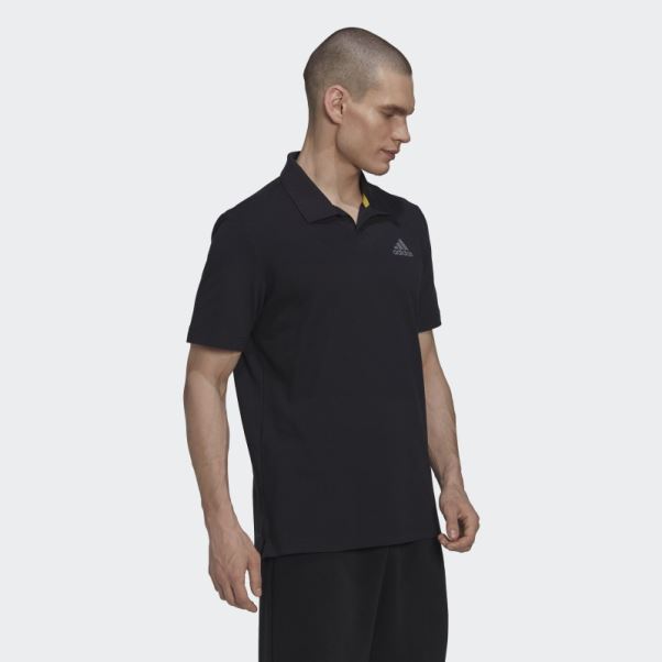 Polo De Tennis à 3 Barres Clubhouse Noir Adidas