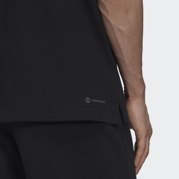 Polo De Tennis à 3 Barres Clubhouse Noir Adidas