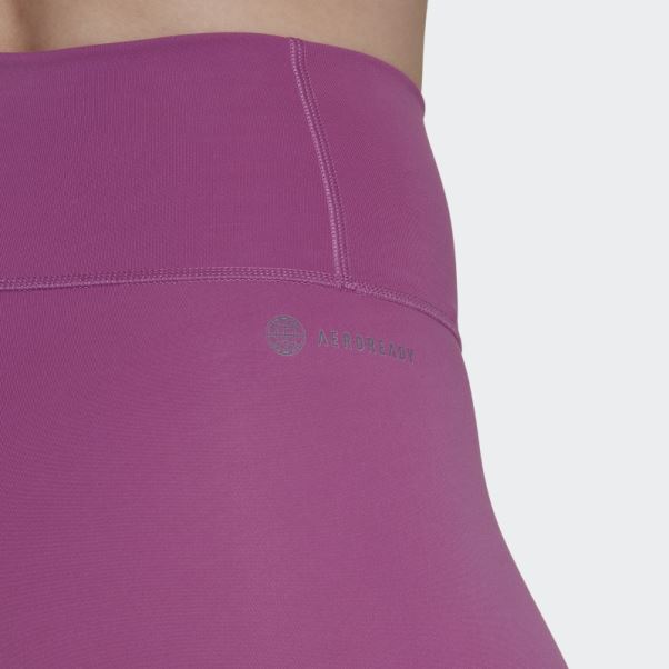 Legging Optime Training 7/8 Lilas Adidas
