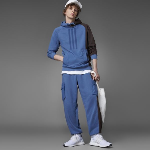 Sweat à Capuche En éponge Colorblock Acier Adidas Fashion