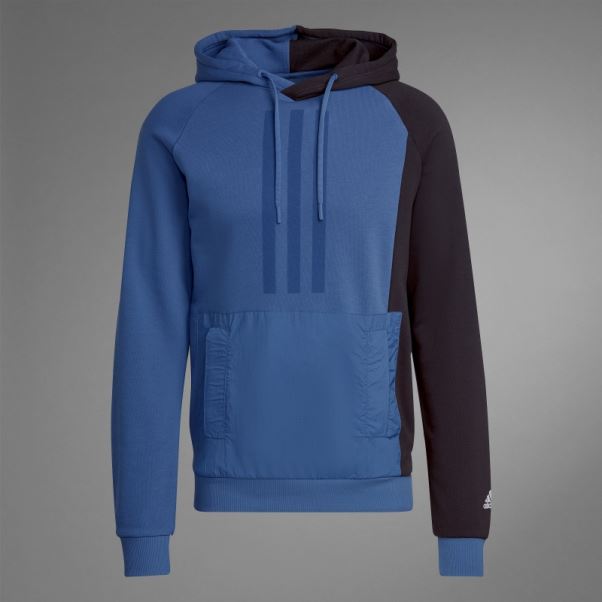 Sweat à Capuche En Molleton Colorblock Acier Adidas