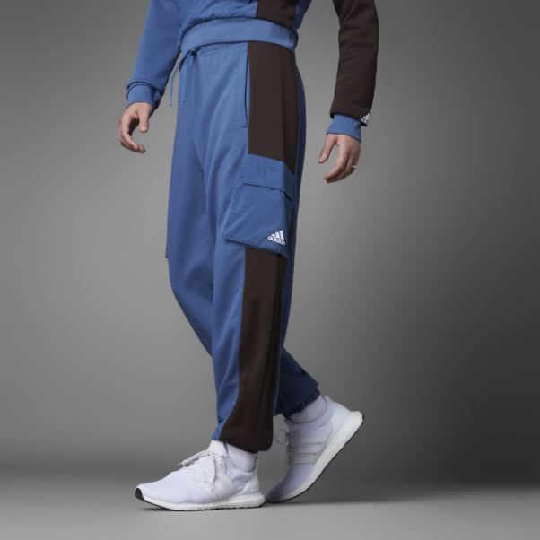 Pantalon En Molleton Adidas Colorblock Acier