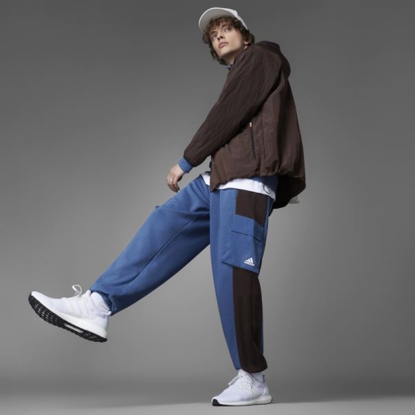Pantalon Adidas Colorblock French Terry Acier