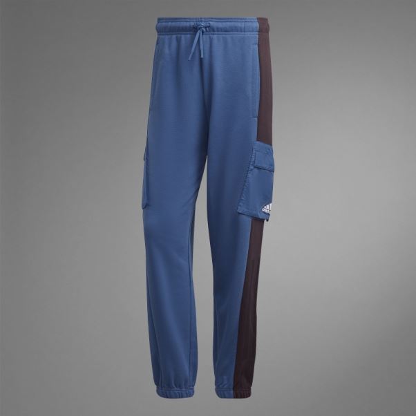 Pantalon Adidas Colorblock French Terry Acier