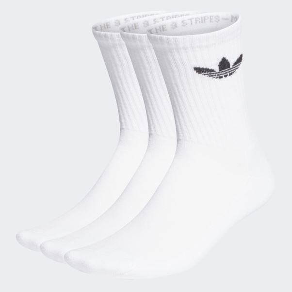 Chaussettes Blanches Mi-hautes Trèfle Coussinées 3 Paires Adidas
