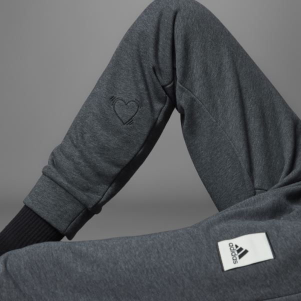 Adidas Pantalon Saint Valentin Gris Foncé Chiné