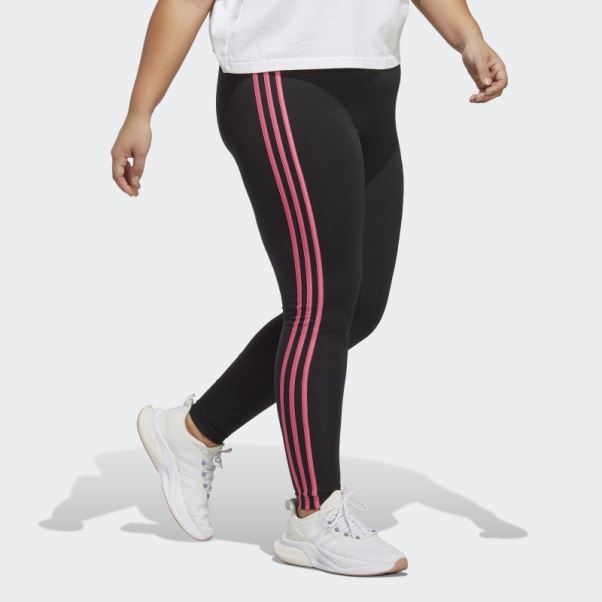Legging Adidas Essentials Noir à 3 Bandes (grande Taille)