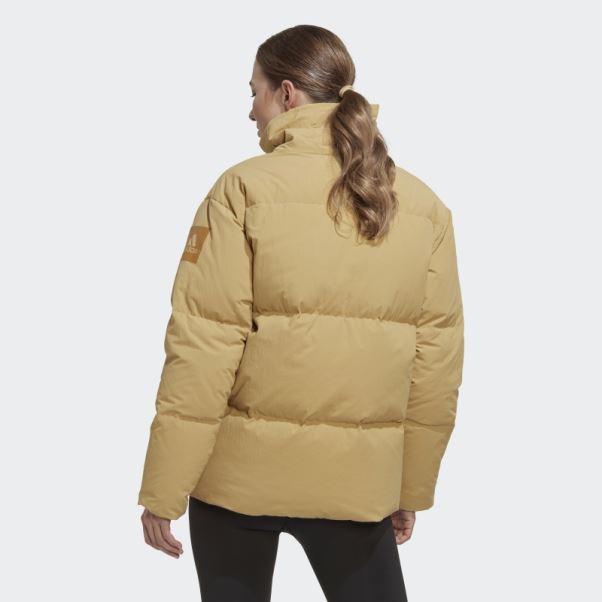 Doudoune Big Baffle Beige Doré Adidas