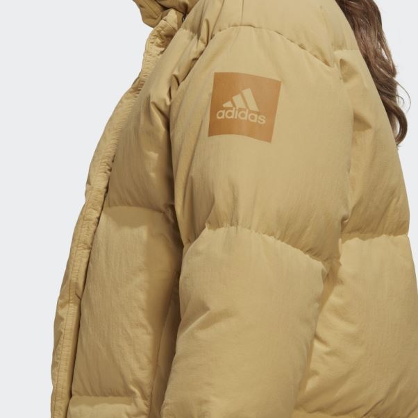 Doudoune Big Baffle Beige Doré Adidas