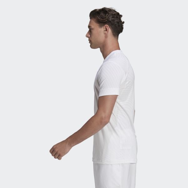 Tee Shirt Tennis Freelift Blanc Adidas