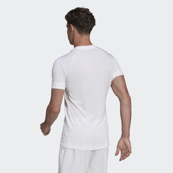 Tee Shirt Tennis Freelift Blanc Adidas