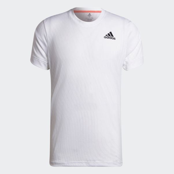 Tee Shirt Tennis Freelift Blanc Adidas