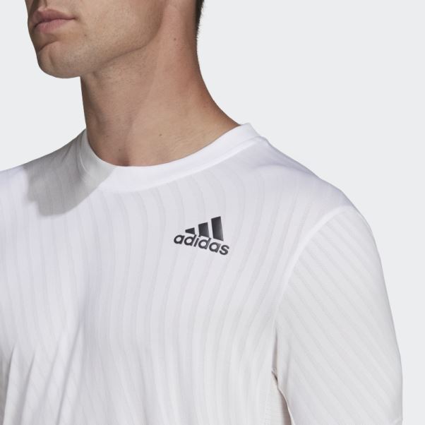 Tee Shirt Tennis Freelift Blanc Adidas