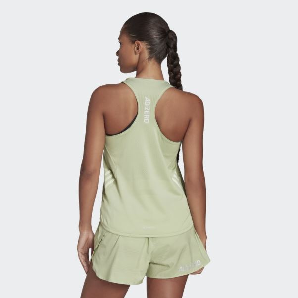 Parley Adizero Run Débardeur Adidas Lime