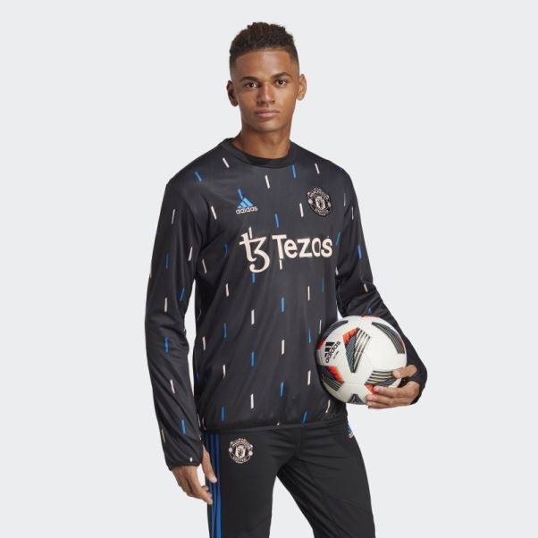 Adidas Manchester United Warm Top Noir Pré-match