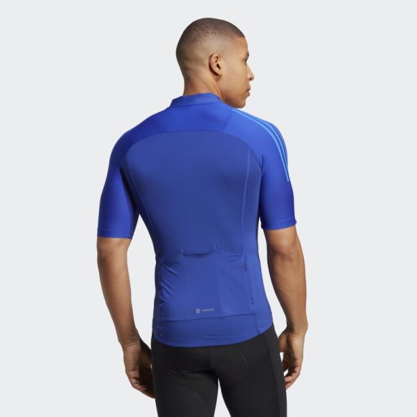 Bleu Le Maillot De Cyclisme à Manches Courtes Adidas