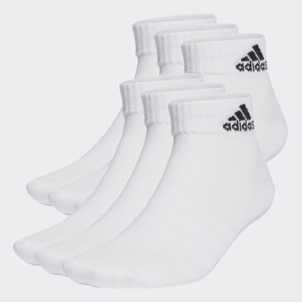 Socquettes Sportswear Fines Et Légères Blanches 6 Paires Adidas