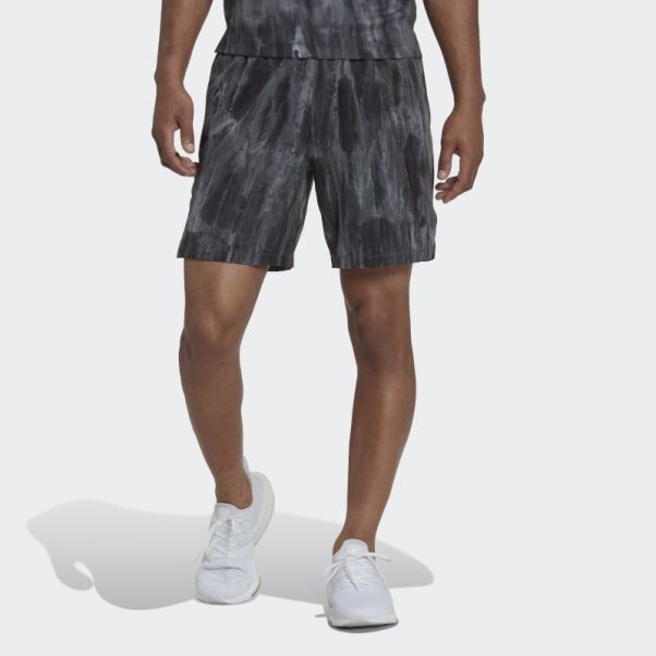 Adidas Short D'entrainement Spray Dye Noir