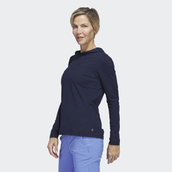 Sweat à Capuche Adidas Performance Golf Bleu Marine