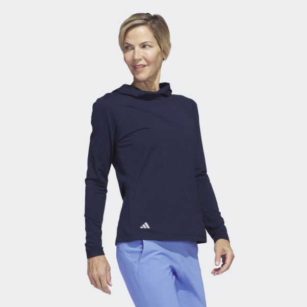 Sweat à Capuche Adidas Performance Golf Bleu Marine