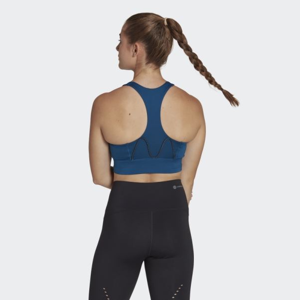 Soutien-gorge De Poche à Maintien Moyen Adidas Running Marine