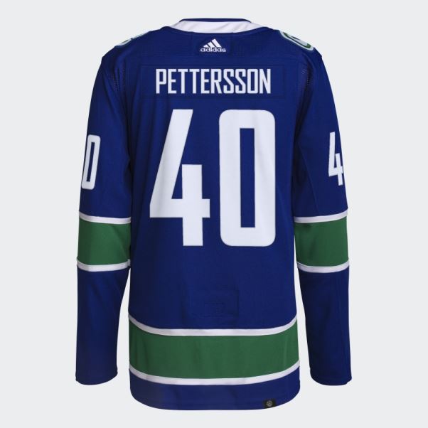 Maillot Royal Adidas Canucks Pettersson Domicile Authentique