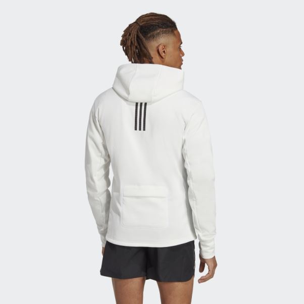 Adidas Made To Be Remade Aeroready Running Sweat à Capuche Blanc